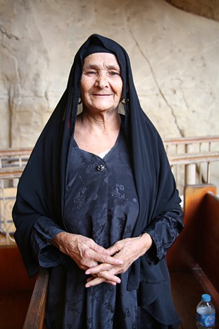 Woman in black, Cave Church