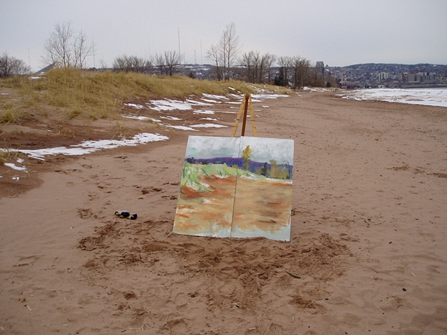 "Beach Dunes" in progress, early Spring 2008