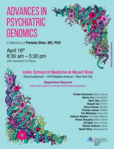 Illustration for the 2018 Pamela Sklar Annual Psychiatric Genomics Symposium