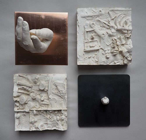 The Things We Hold: Freshwater Mussel pearl freshwater mussel plaster bas relief sculpture eco art enviromental water quality Mississippi watershed