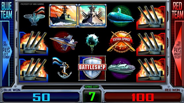 Battleship: Free Spins Screen