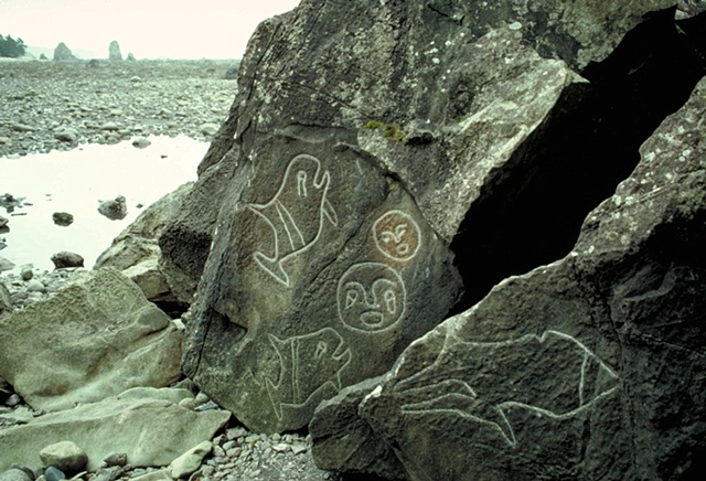 petroglyphs, Washington coastline, Native American art, Olympic Peninsula