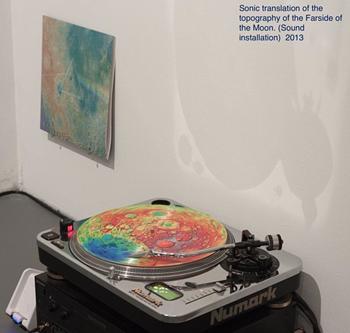Joe Cruz, BOLT EXPO, Joseph G Cruz, sound art, farside of the moon, picture disk, Chicago Artist Coalition
