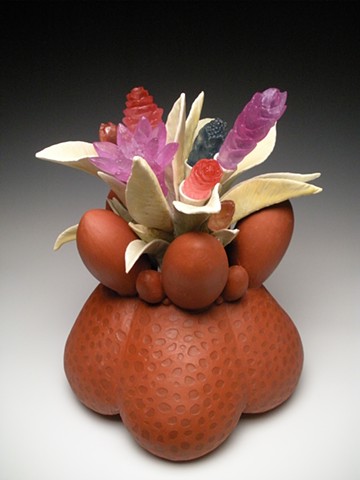 ceramics, cast glass, hanbuilt, botanical, sculpture, organic