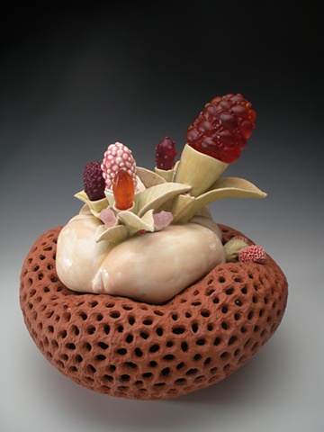 ceramic, glass, otterson, botanical, organic, sculpture