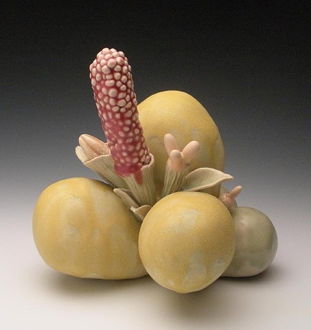 sculpture organic botanical florida california art work ceramic clay