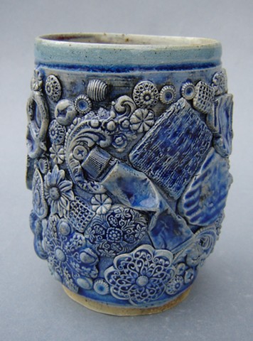 Blue Cup with Rooster and Ointment (other view)
