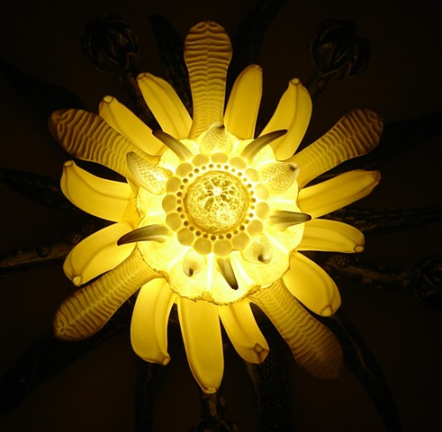 Poison Flower, Feral Bloom (detail of porcelain illuminated)
