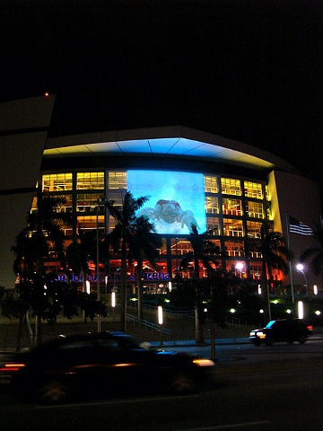 Kyle Trowbridge Art Video Projected at the American Airlines Arena
