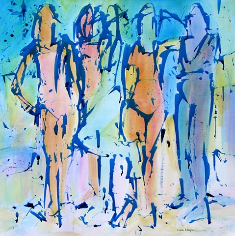 Figurative Abstract Artist, contemporary, figurative painting