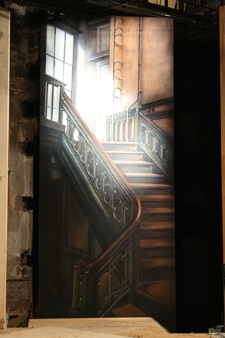 Staircase drop with backlight