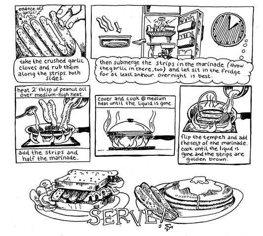 Illustrated Recipe for Tempeh Bacon

