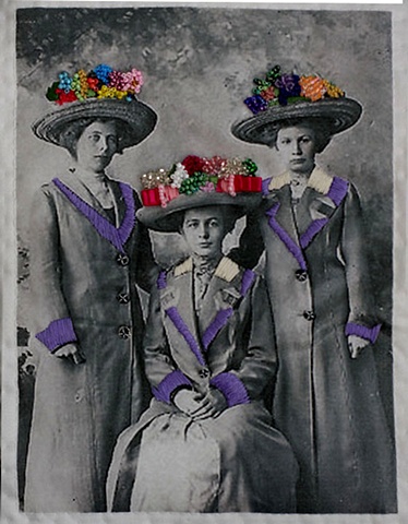 three more hats with ladies