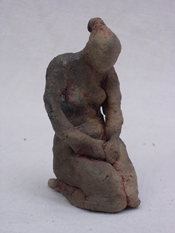 Kneeling Smoked Figurine