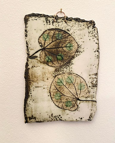 Double Green Katsura Leaf Imprint-Sold