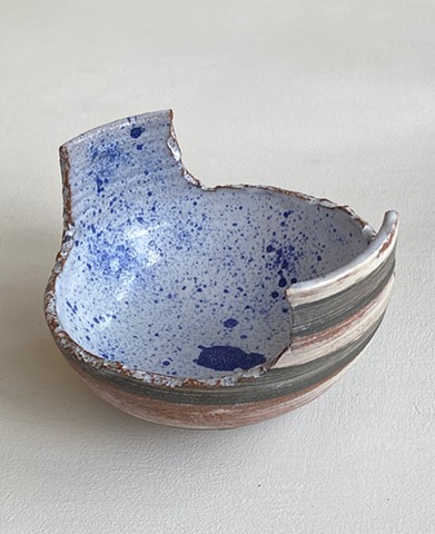 small Blue Splash Angel Egg bowl-£80