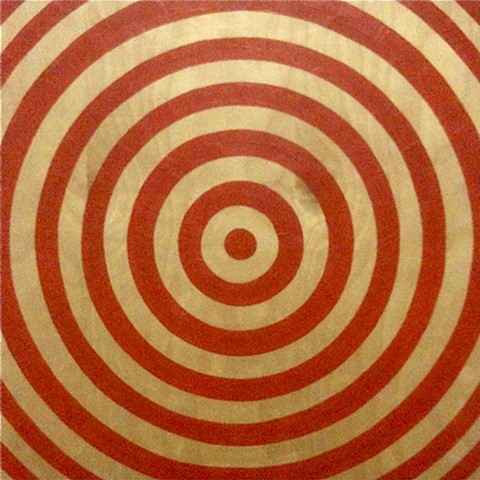 Red Target on Exposed Wood