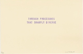 through procedures that sharply diverge