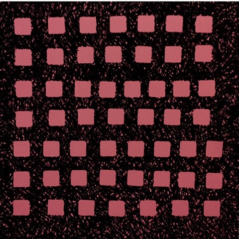 52 Pink Blocks on Black/Pink Scribble Field