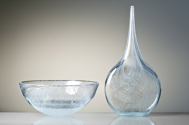 Custom Glass sculpture and bowl