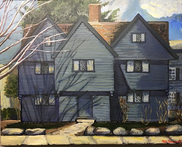 Jonathan Corwin House, Salem, MA, acrylic on canvas, 2016