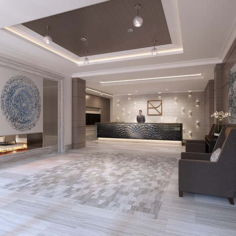 Archer Residence Lobby, Beacon Hill, Boston, MA. opening Spring 2020