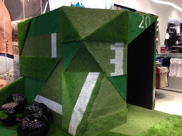 Collaged Turf video room for H&M