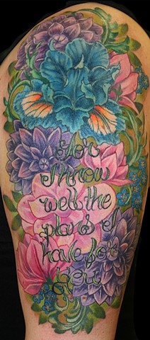 floral botanical tattoo
