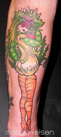 veggie Pin-up tattoo