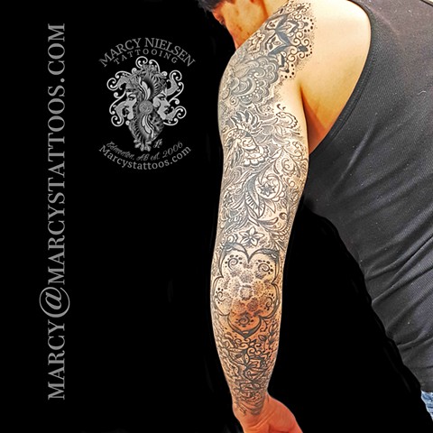 Mandala sleeve henna tattoo
