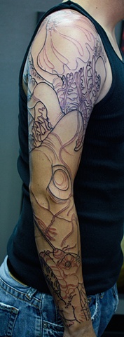 squid jellyfish angler fish tattoo Eric James tattoos best artist