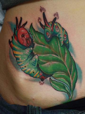 Eric James tattoo Phoenix Arizona caterpillar