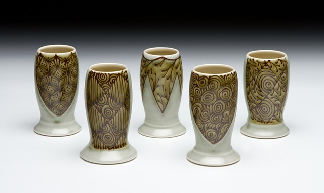 set of mini vases