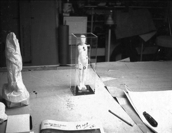 Polaroid of work in progress, circa 1964.