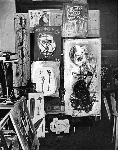 Trova's studio circa late 1940s.