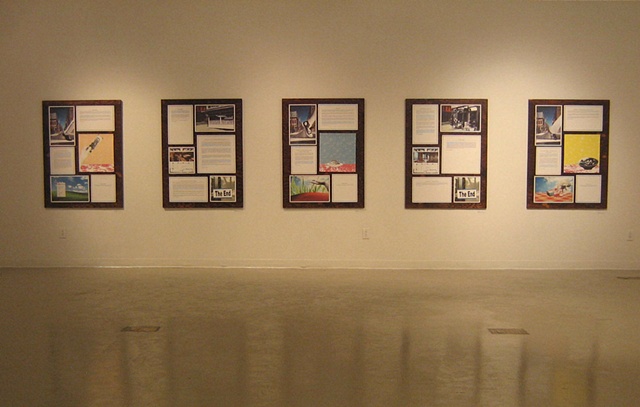 "Story Variations" 

(Installation view that combines text and image to create a version of the story on the gallery walls)