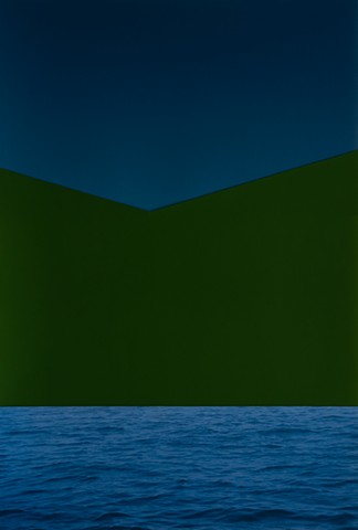 Ombré Night Blue with Green and Dark Sea
