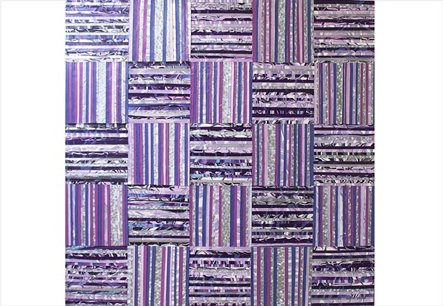Rich, elegant, purple collage painting by Julee Latimer