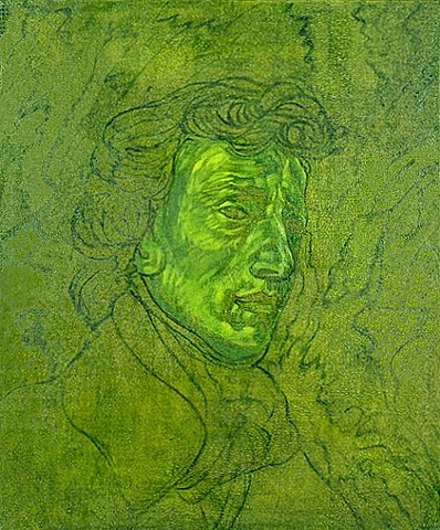 Hesitant Artist, Version 1 (Source: Eugene Delacroix, Frederic Chopin, 1838, Louvre, Paris)