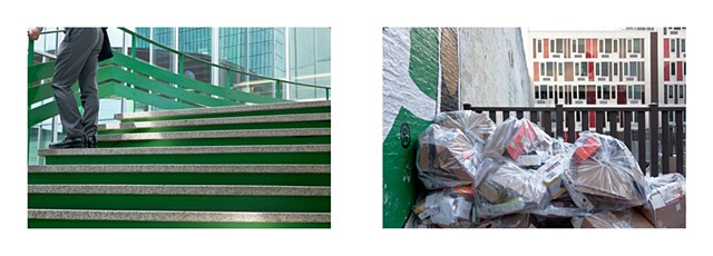 Diptych: Art Basel Exhibition Hall 2011/Recycling, Brooklyn NY 2011
