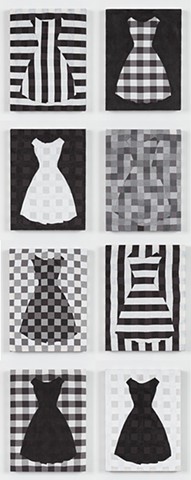 dress grid (installation view; set of 8)