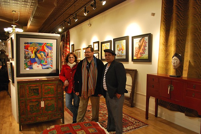 Juan Gomez , Guest, and Pedro Fuller: at the International Excursions Exhibit in Philadelphia, 2011