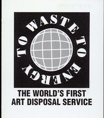 Logo and Manifesto for the 
World's First Art Disposal Service
1993
(movie excerpt) - 2 minutes and 34 seconds