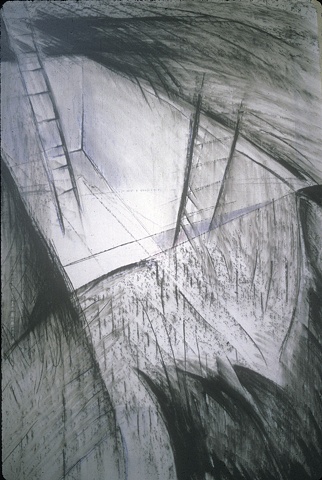 Burial 
1988
preliminary drawing for the performance/installation
