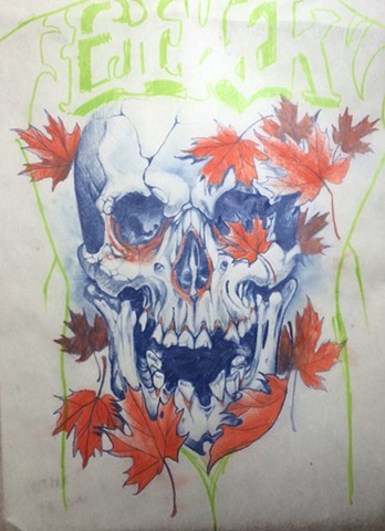 Skull n Maple Leaves