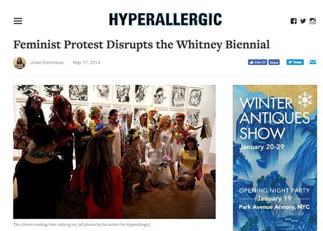 Feminist Protest Disrupts the Whitney Biennial