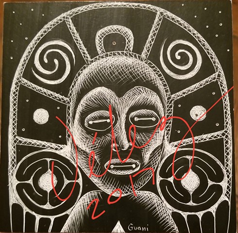 Atabey (Earth Mother) Scratchboard