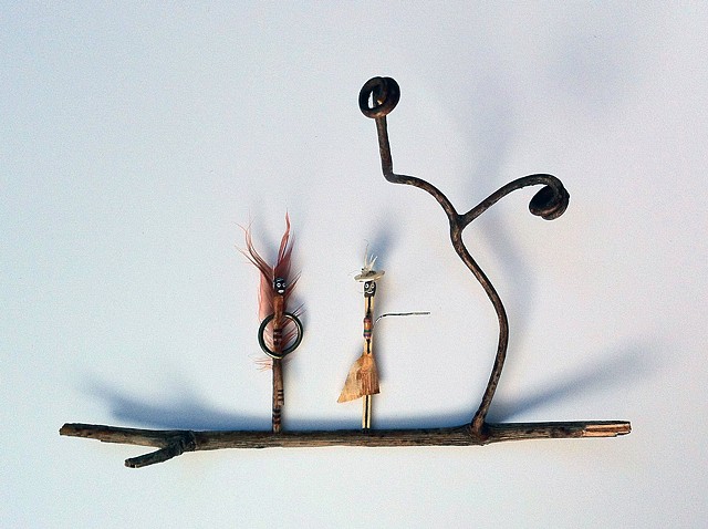 matchsticks, found objects, miniature, sculpture