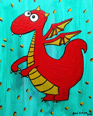 Acrylic Dragon on Canvas