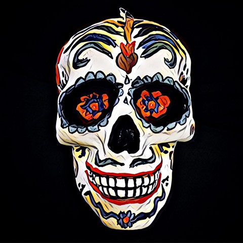Painted Skull (SOLD)